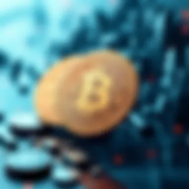 Futuristic depiction of cryptocurrency transactions