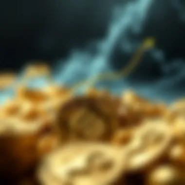 Graph illustrating the relationship between gold and USD value