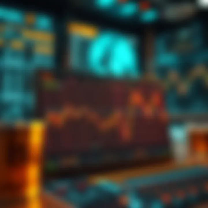 Conceptual representation of grid trading strategy