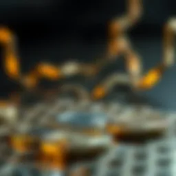 A detailed visual representation of blockchain technology and hard forks