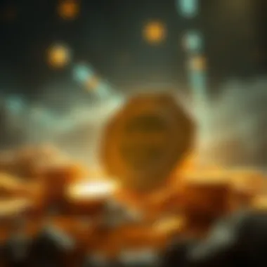 Futuristic depiction of digital assets and finance