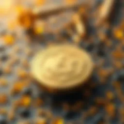 An intricate illustration of blockchain technology representing the foundation of Honey Token.