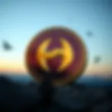 A visual representation of the Horizen coin logo