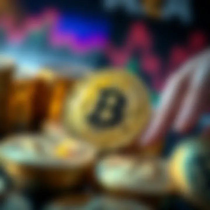 Earning Interest through Cryptocurrency Abstract image depicting interest earnings through crypto