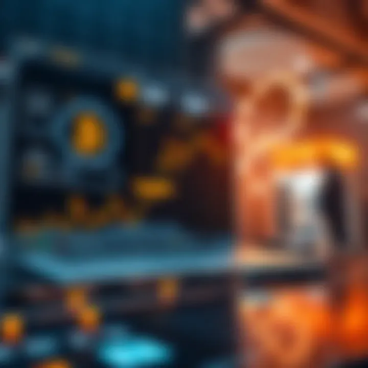 Illustration of a cryptocurrency exchange platform