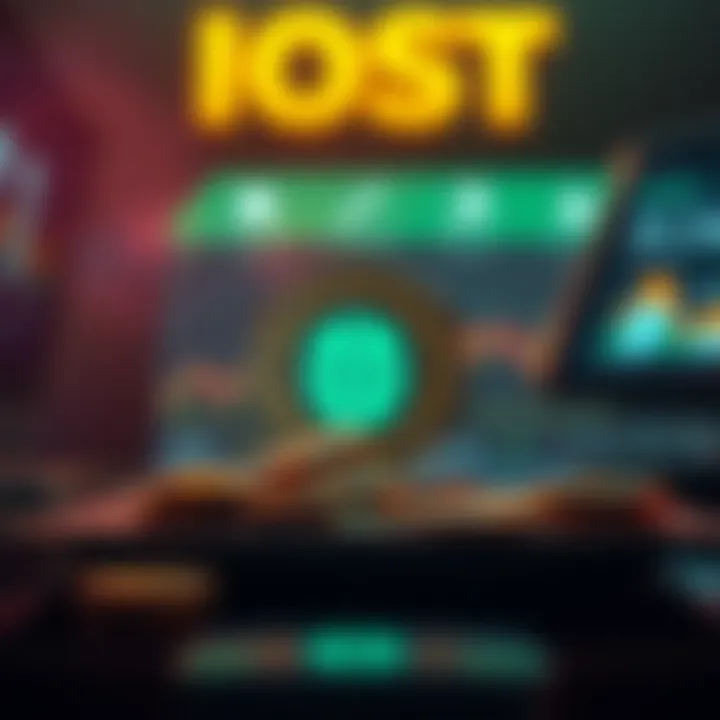 Infographic on managing purchased IOST tokens