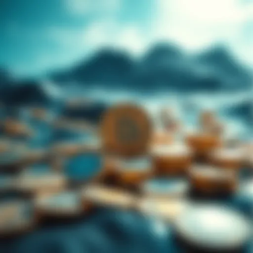 An abstract representation of digital currencies