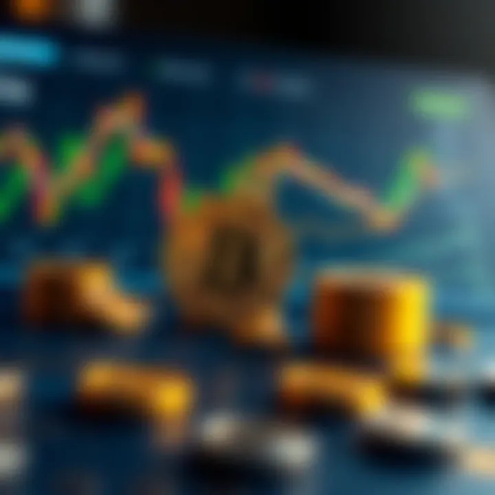 Graphical illustration of cryptocurrency trends