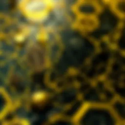 Visual representation of blockchain technology