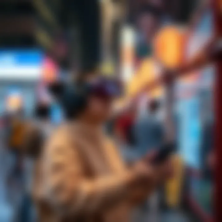 A depiction of augmented reality blending with the real world