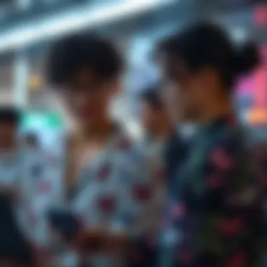 A conceptual image of social interaction in a digital environment