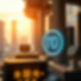 Innovative blockchain technology representation