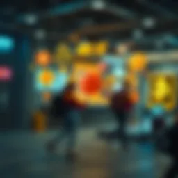 A vibrant graphic illustrating the concept of Move-to-Earn, featuring dynamic movement and cryptocurrency symbols.