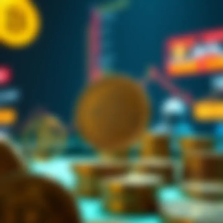 Conceptual visualization of meme coin market dynamics