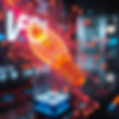 The Fusion of Art and Technology An abstract representation of digital creativity and innovation