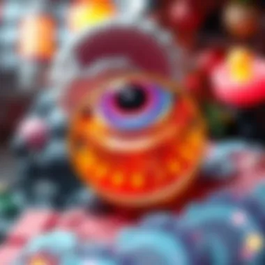 The Essence of Digital Art in the NFT Era A close-up view of a digital art piece enhanced by NFT technology