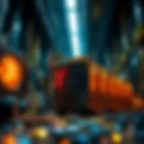 Visual representation of cryptocurrency mining