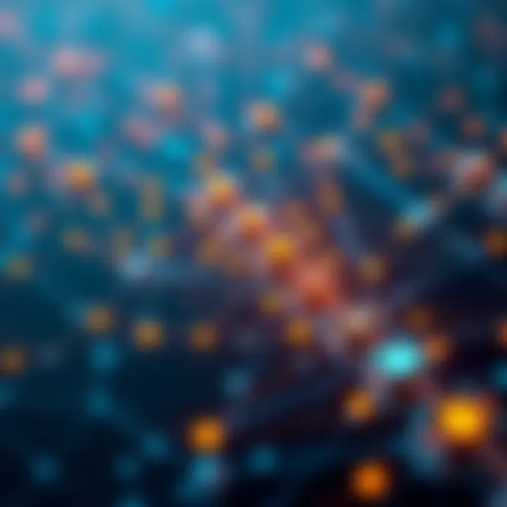 Visual representation of how nodes operate within a blockchain network