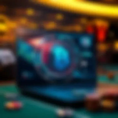 Conceptual representation of online casino software integration with cryptocurrency