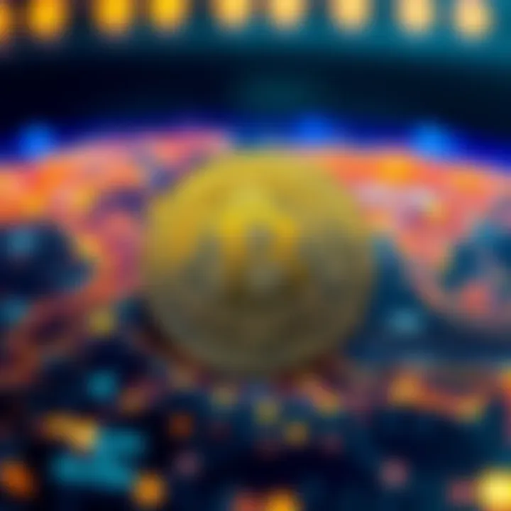 An abstract representation of digital currencies in a global context