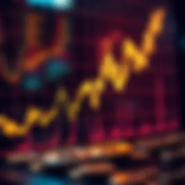 Graph showing price trends of cryptocurrencies