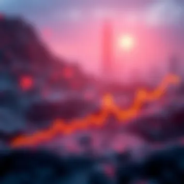 Graph showcasing investment opportunities in blockchain technology