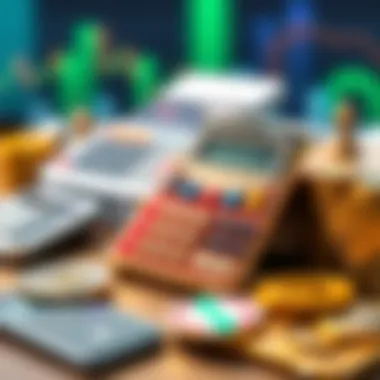 An illustration of diverse types of scale calculators for traders