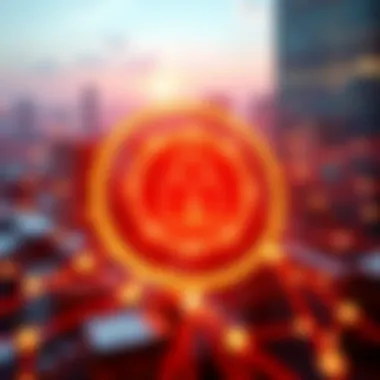 Security in Blockchain Ecosystem Illustration of secure blockchain network