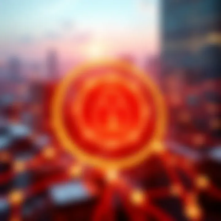 Security in Blockchain Ecosystem Illustration of secure blockchain network