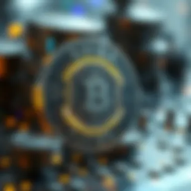 A futuristic depiction of blockchain technology behind Shiba Coin