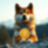 An artistic representation of Shiba Inu cryptocurrency symbolizing growth
