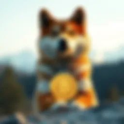 An artistic representation of Shiba Inu cryptocurrency symbolizing growth