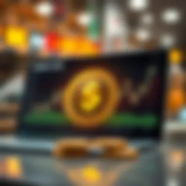 A digital graph illustrating market trends of Shiba Coin