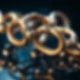 A conceptual representation of solid chains in cryptocurrency.