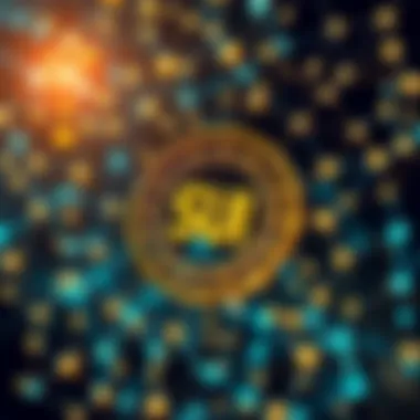 Intricate blockchain network showcasing SUI Coin's architecture