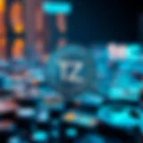 A visual representation of the Tezos blockchain technology showcasing its unique features.