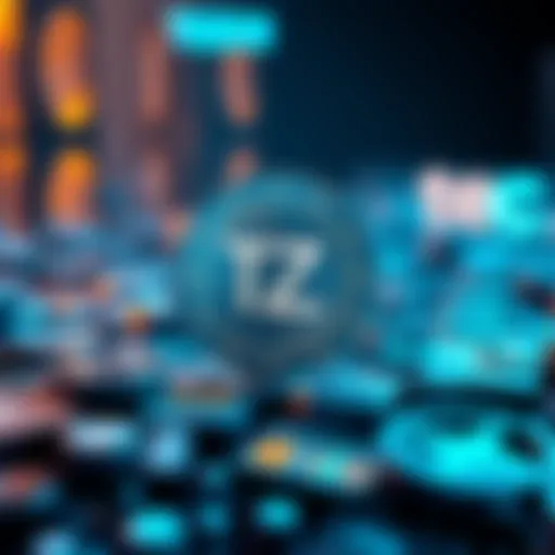 A visual representation of the Tezos blockchain technology showcasing its unique features.