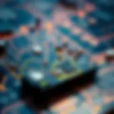 An abstract representation of blockchain technology