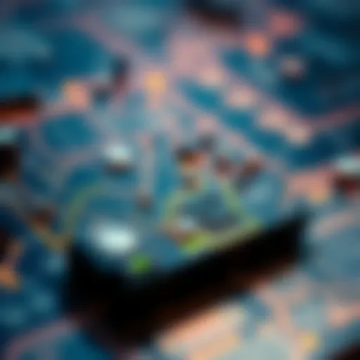 An abstract representation of blockchain technology