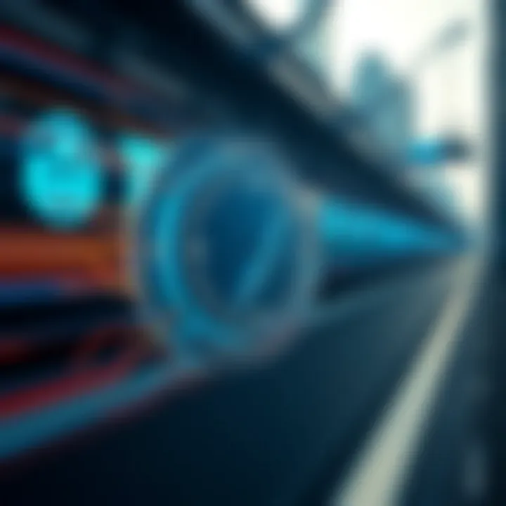 Visual representation of transaction speed improvements in blockchain