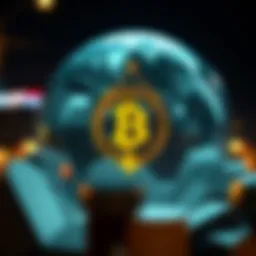 A conceptual representation of traditional banking merging with cryptocurrency