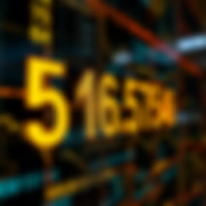 Visual representation of transaction numbers in blockchain