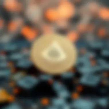 Visual representation of blockchain technology