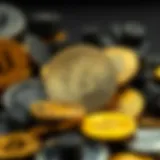 Diverse types of mining coins